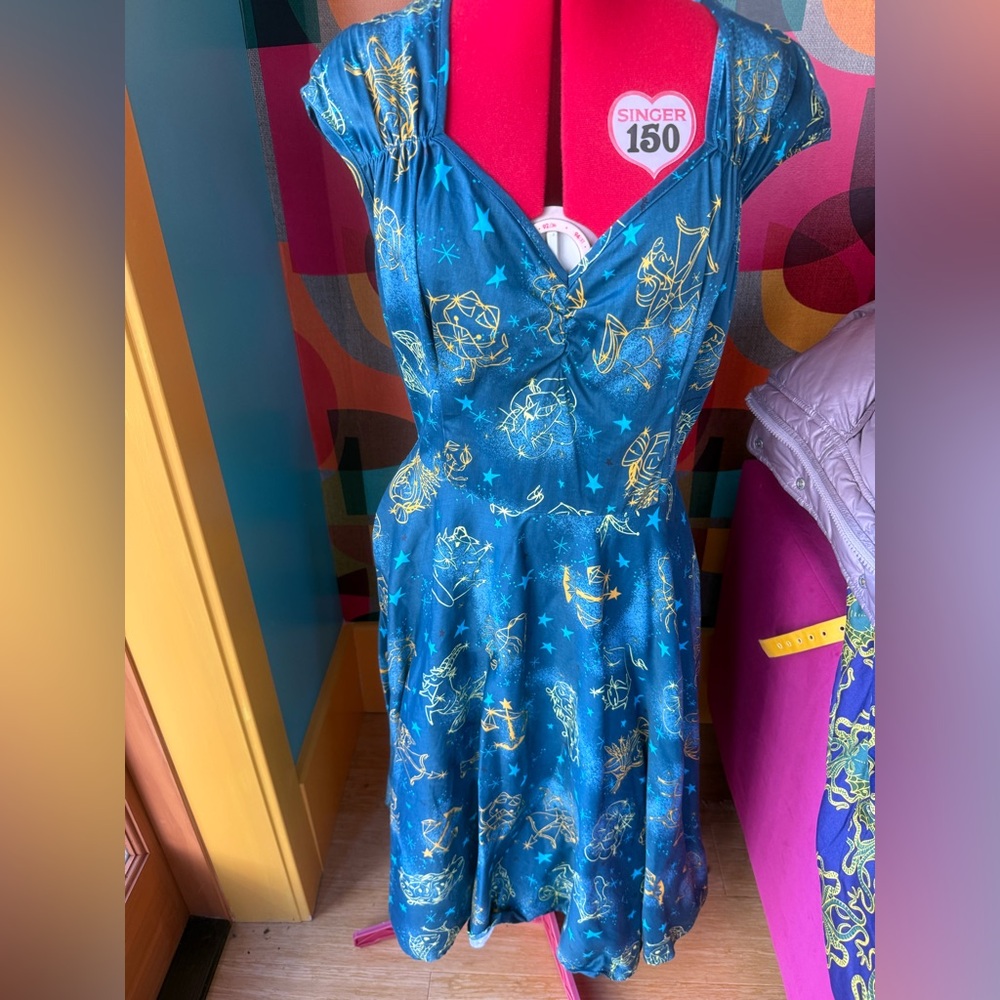 Pinup Couture Blue Astrology Midi Dress